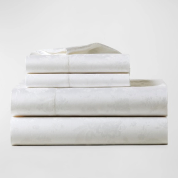 Ralph Lauren Bethany Jacquard queen Xtra Deep Fitted Sheet  Organic NEW - Picture 1 of 11